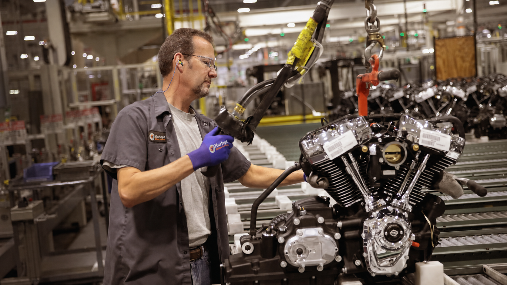 Motorcycle parts packaged for delivery
